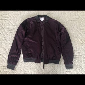 Maroon bomber jacket